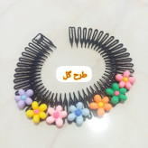 تل فنری یا ماهواره ای مو دخترانه طرح خرگوش و گل