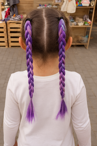 اکستنشن صورتی بنفش