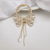 کلیپس گوجه ای مو زنانه آویزدار طرح پروانه