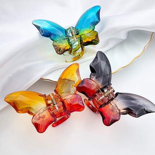 کلیپس مو پروانه شیشه ای رنگی اکسسوری دخترانه